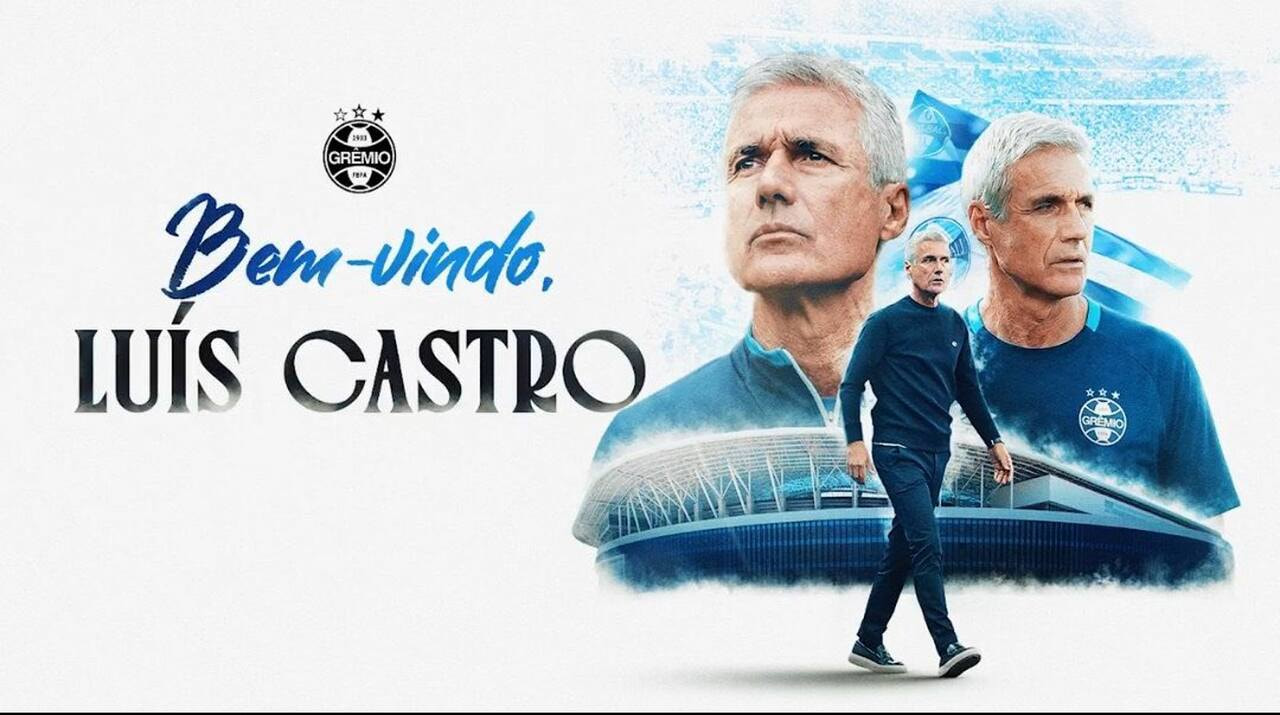 Imagem da noticia Grêmio anuncia a contratação do técnico Luís Castro
