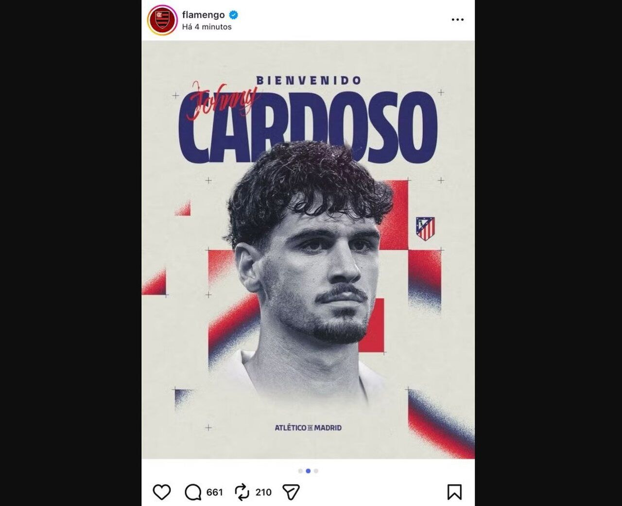 Imagem da noticia Flamengo comete gafe em anúncio de renovação de Filipe Luís