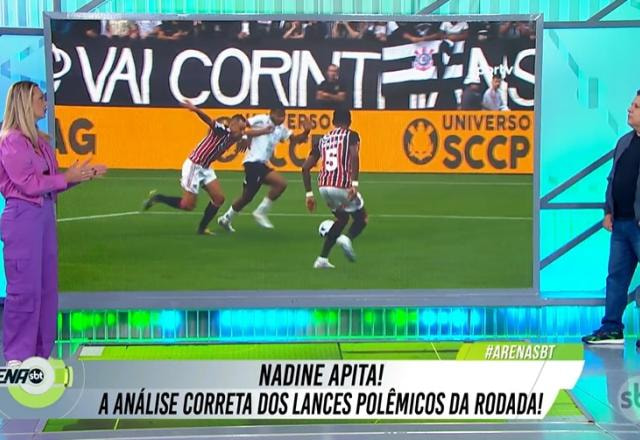Imagem da noticia Nadine Basttos não vê pênalti em lance polêmico de Corinthians x São Paulo