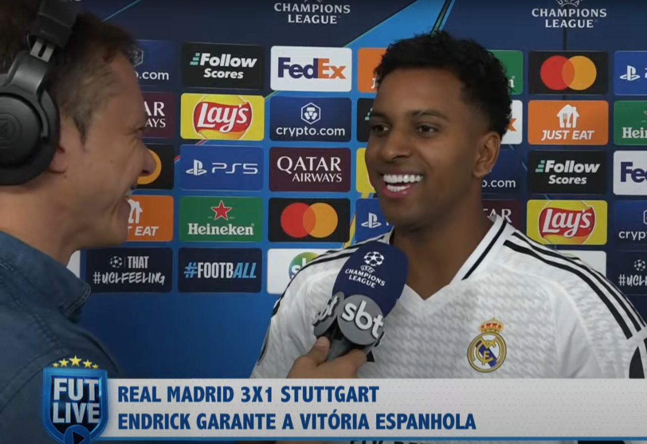 Imagem da noticia Rodrygo revela conversa com Endrick após gol na estreia da Champions League