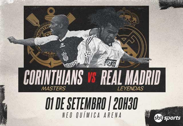 Imagem da noticia SBT Sports transmite Corinthians Masters x Real Madrid Leyendas