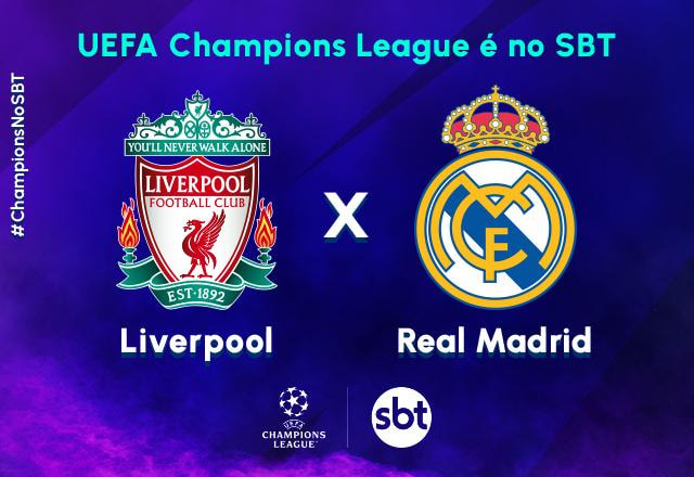 Imagem da noticia SBT transmite Liverpool x Real Madrid pelas oitavas da Champions
