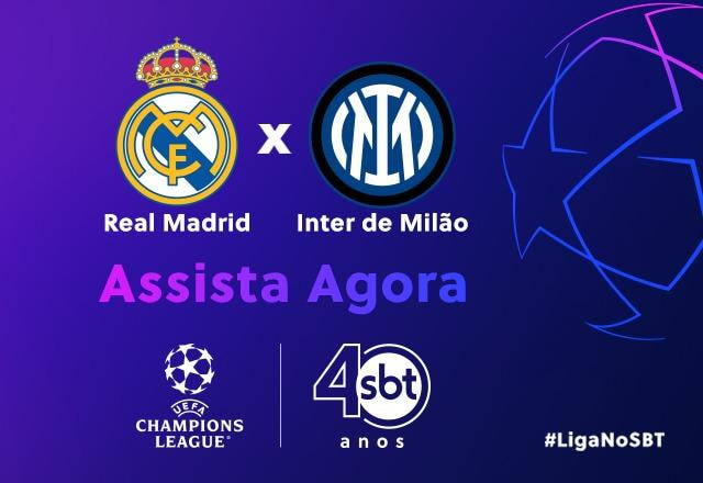 Imagem da noticia Ao vivo: assista Real Madrid x Inter de Milão pela Liga dos Campeões