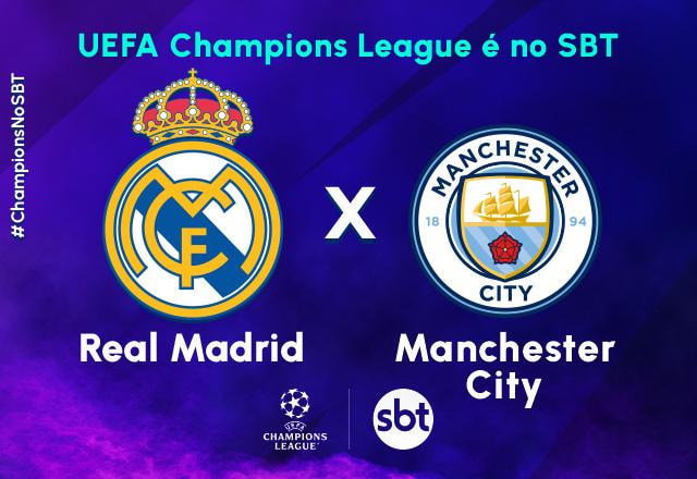 Imagem da noticia SBT transmite Real Madrid x Manchester City pela Champions League