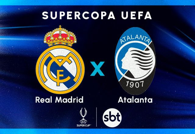 Imagem da noticia SBT transmite Real Madrid x Atalanta pela Supercopa da UEFA