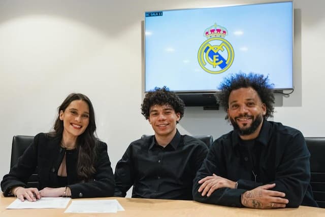 Enzo Alves, filho de Marcelo, assina primeiro contrato profissional com o Real Madrid Enzo Alves, filho de Marcelo, assina primeiro contrato profissional com o Real Madrid