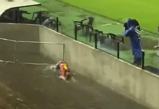 Imagem da noticia Torcedor mergulha e nada em setor alagado da Ilha do Retiro; Sport x CRB é adiado