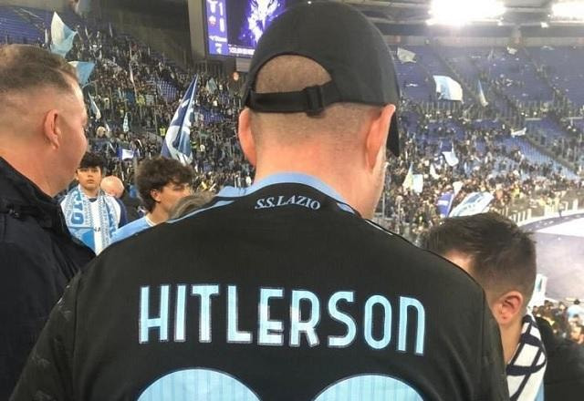 Imagem da noticia Torcedor que usou camisa de Hitler é banido para sempre de jogos da Lazio