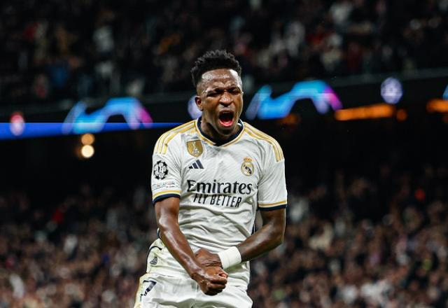 Imagem da noticia Real Madrid vence Braga em dia inspirado de Vini Jr e Rodrygo pela Champions