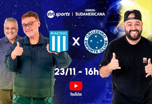 Imagem da noticia Racing x Cruzeiro: SBT Sports terá transmissão descontraída da final da Sul-Americana