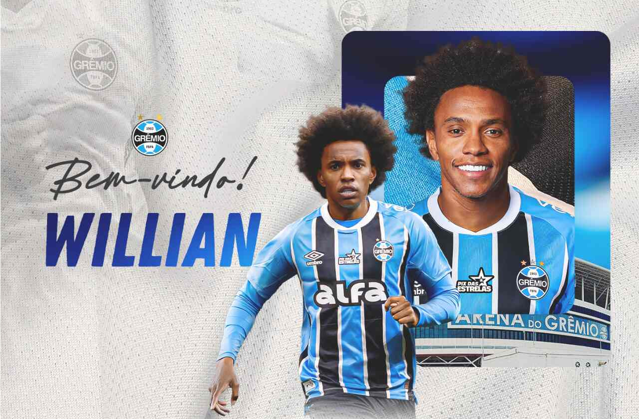 Imagem da noticia Mano cogita adiar estreia de Willian pelo Grêmio