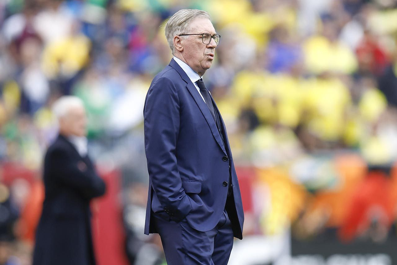 Imagem da noticia Ancelotti se diz "satisfeito" e faz elogios a Vini Jr. após derrota da seleção