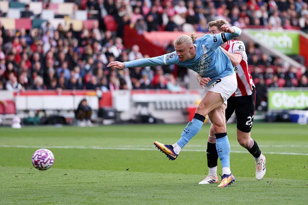 Imagem da noticia Com Haaland, Manchester City garante vitória sobre o Brentford
