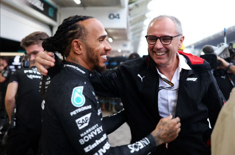 Imagem da noticia Fórmula 1: ‘’Isso é ridículo’’, diz Hamilton em tom de brincadeira com CEO da F1