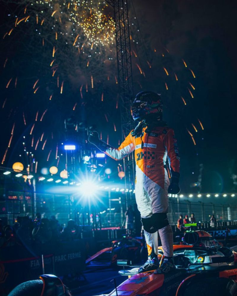 Imagem da noticia Fórmula 1: Norris vence de ponta a ponta em Singapura e continua na briga com Verstappen