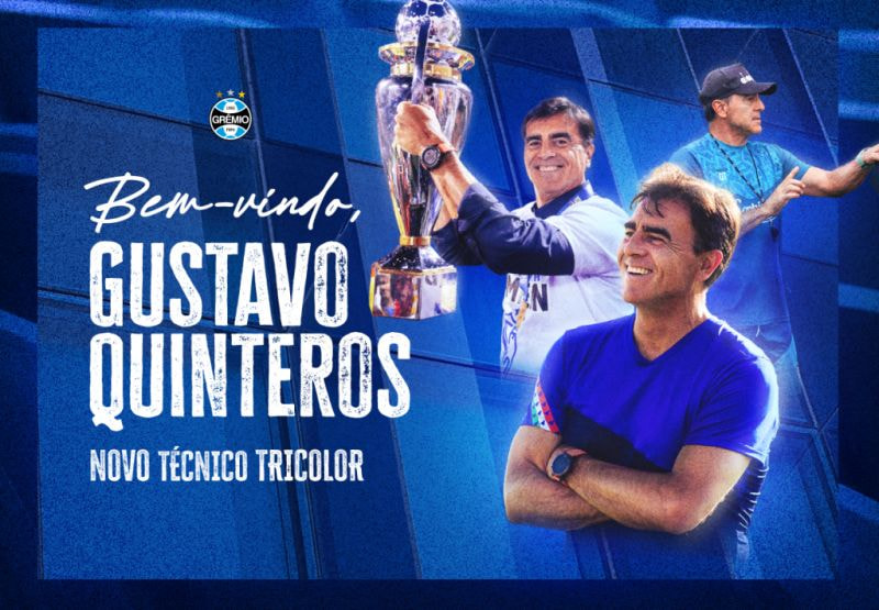 Imagem da noticia Grêmio anuncia Gustavo Quinteros como novo técnico