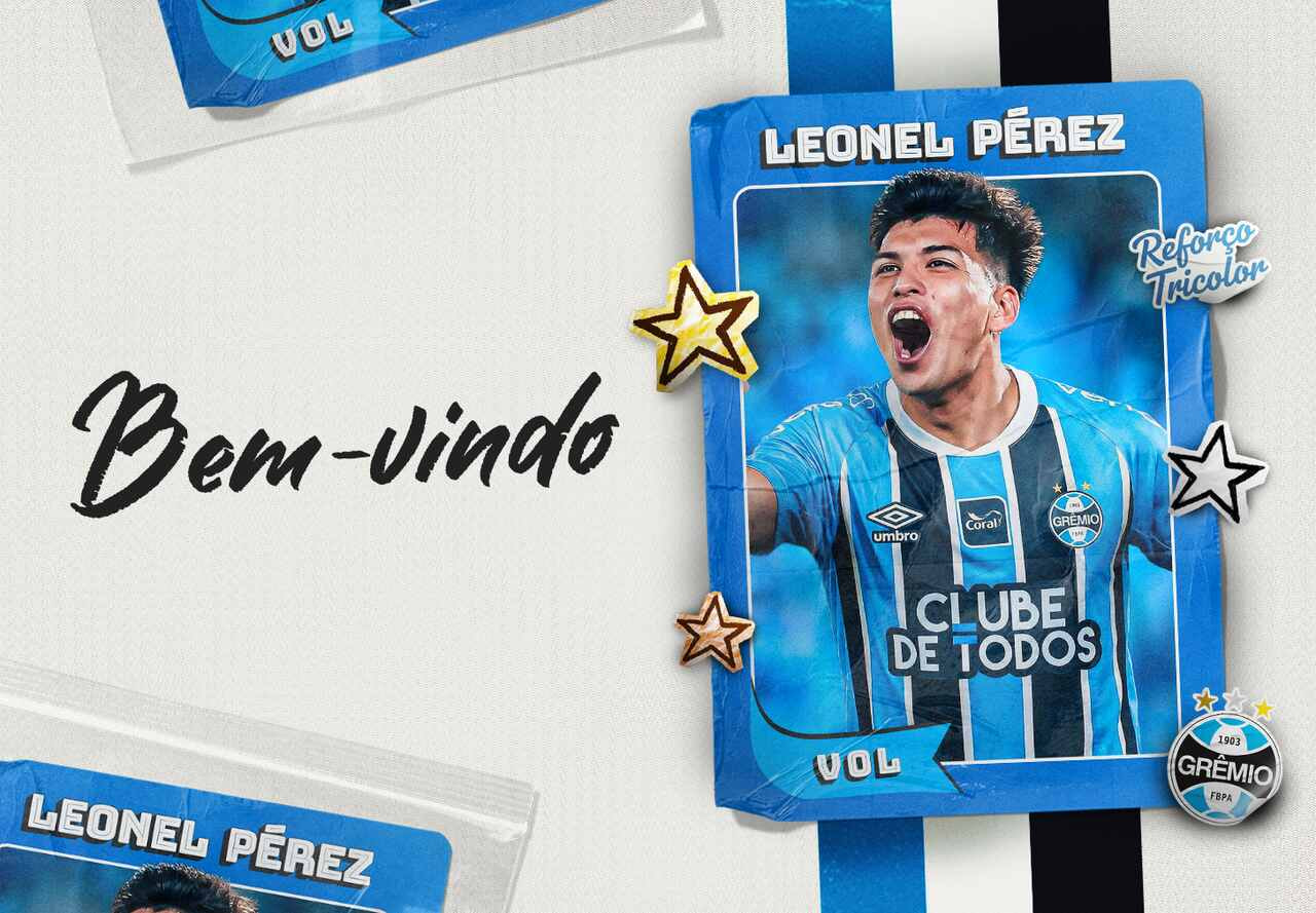 Imagem da noticia Grêmio anuncia a contratação de Leonel Pérez, volante do Huracán