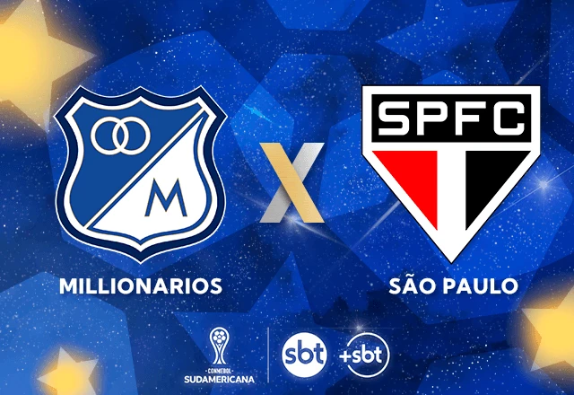 Imagem da noticia SBT transmite Millonarios x São Paulo na Sul-Americana
