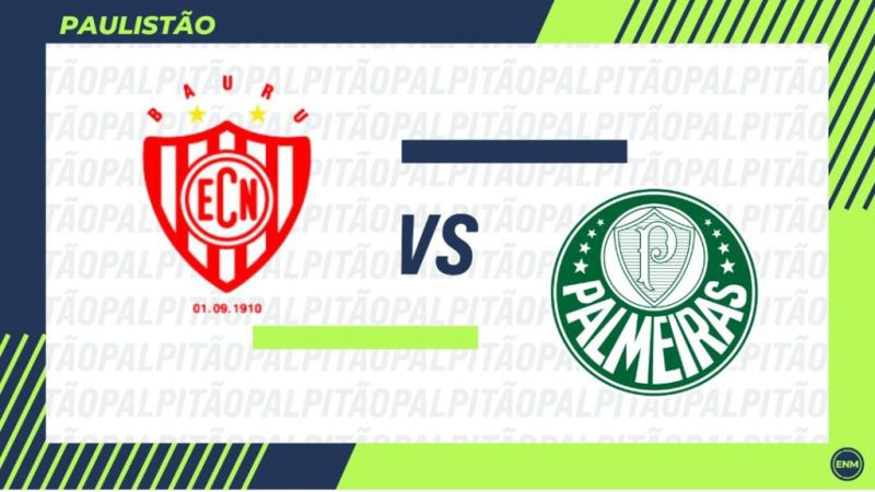 Imagem da noticia Noroeste x Palmeiras: prováveis escalações, arbitragem e onde assistir
