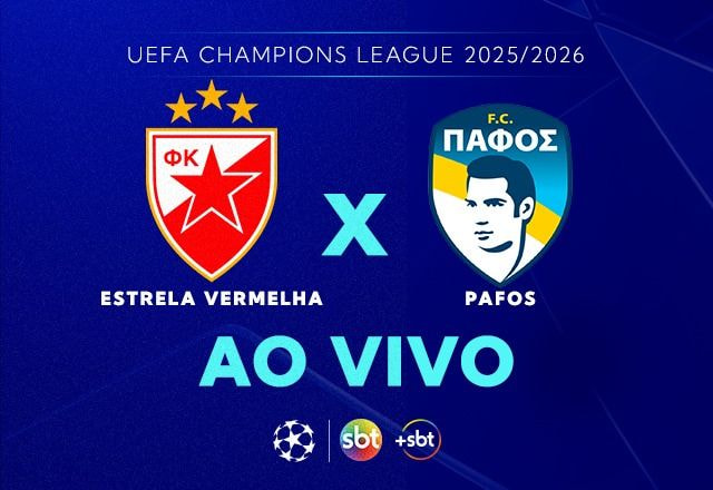 Imagem da noticia Ao vivo: assista Estrela Vermelha x Pafos FC pela Champions League