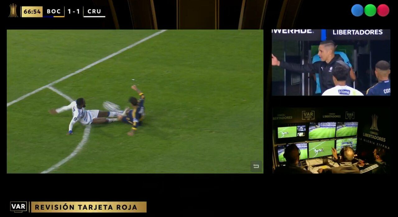 Imagem da noticia Conmebol divulga VAR em lance polêmico no fim do jogo entre Cruzeiro e Boca