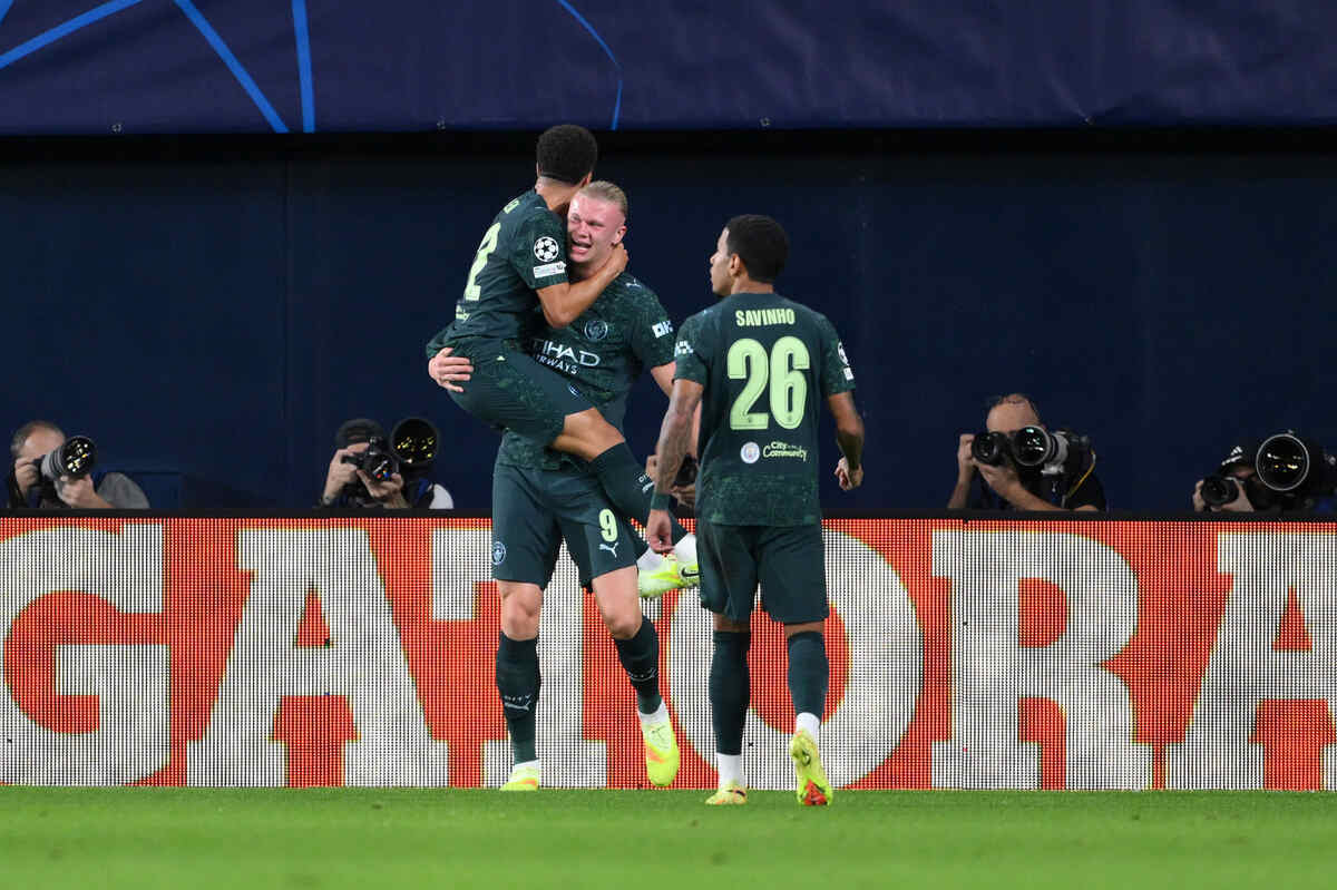 Imagem da noticia Haaland marca, e Manchester City vence o Villarreal pela Champions
