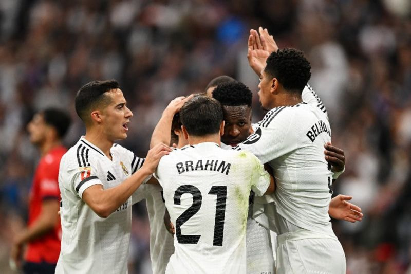 Imagem da noticia Vini Jr. marca hat-trick e Real Madrid goleia Osasuna na La Liga