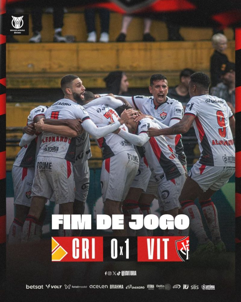 Imagem da noticia Vitória supera Criciúma em confronto direto e amplia distância do Z4