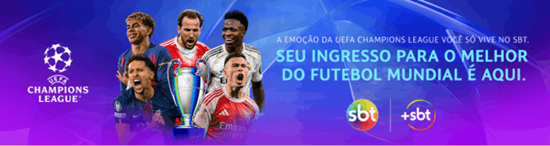UEFA Champions League 2027 no SBT